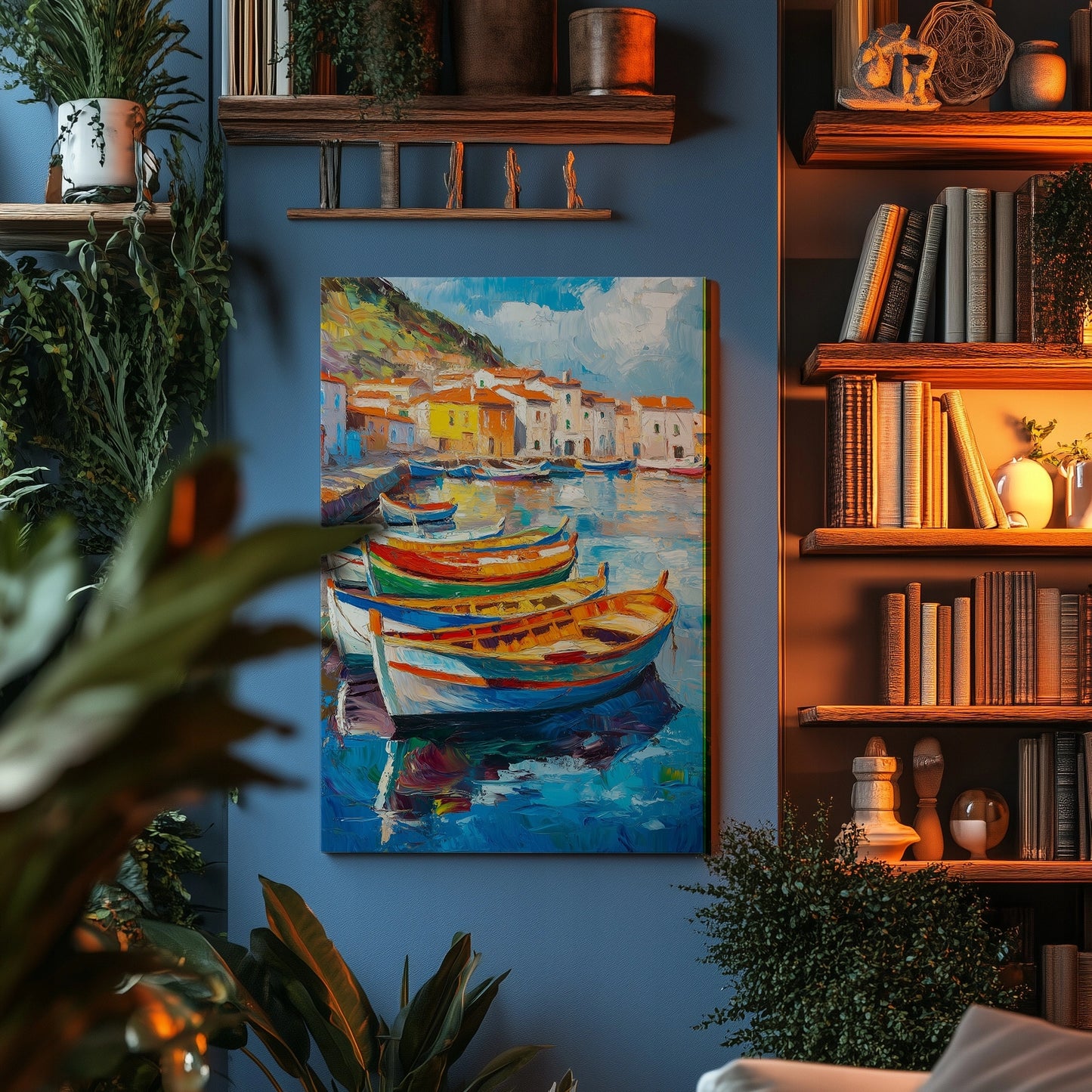 Obraz na płótnie druk cyfrowy Van Gogh kolorowe łódki