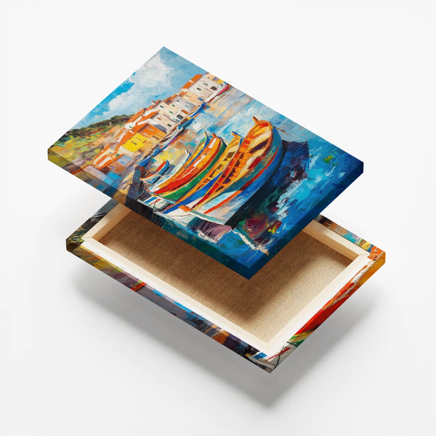 Obraz na płótnie druk cyfrowy Van Gogh kolorowe łódki