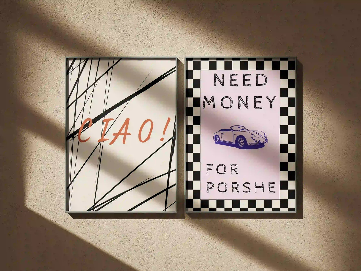 Plakat Need money for porshe