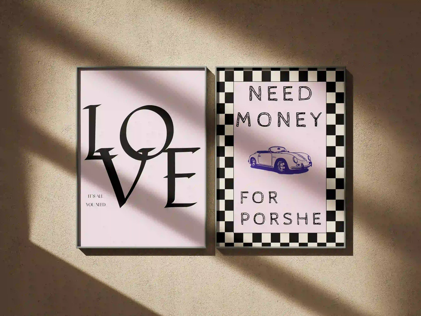 Plakat Need money for porshe