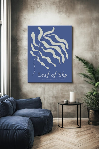 Obraz na płótnie „Leaf of Sky – natura w odcieniach nieba”
