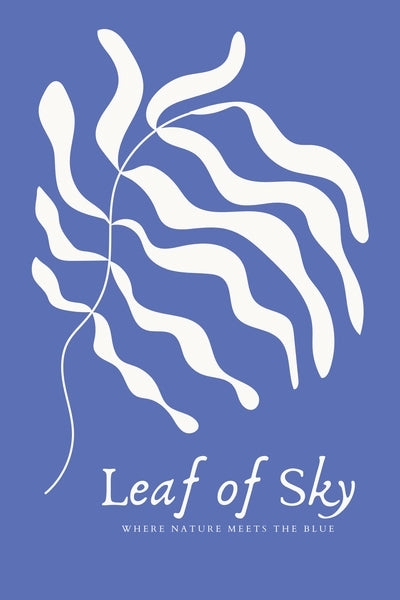 Obraz na płótnie „Leaf of Sky – natura w odcieniach nieba”