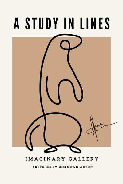 Obraz na płótnie One Line Art Wydra