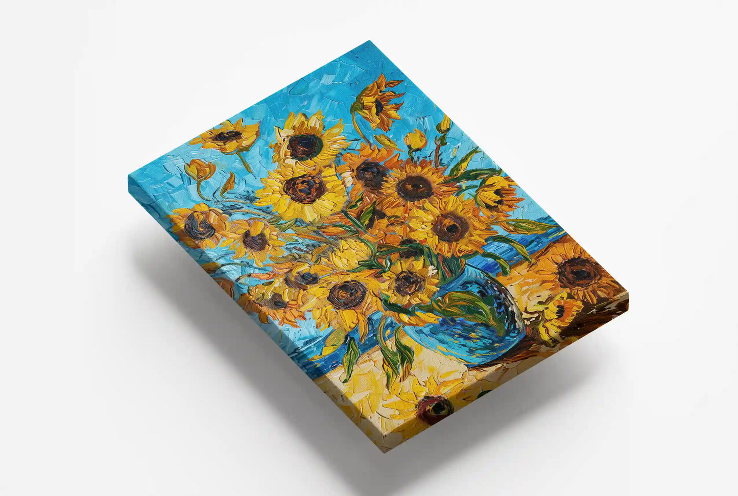 Obraz na płótnie Vincent van Gogh słoneczniki w niebieskim wazonie