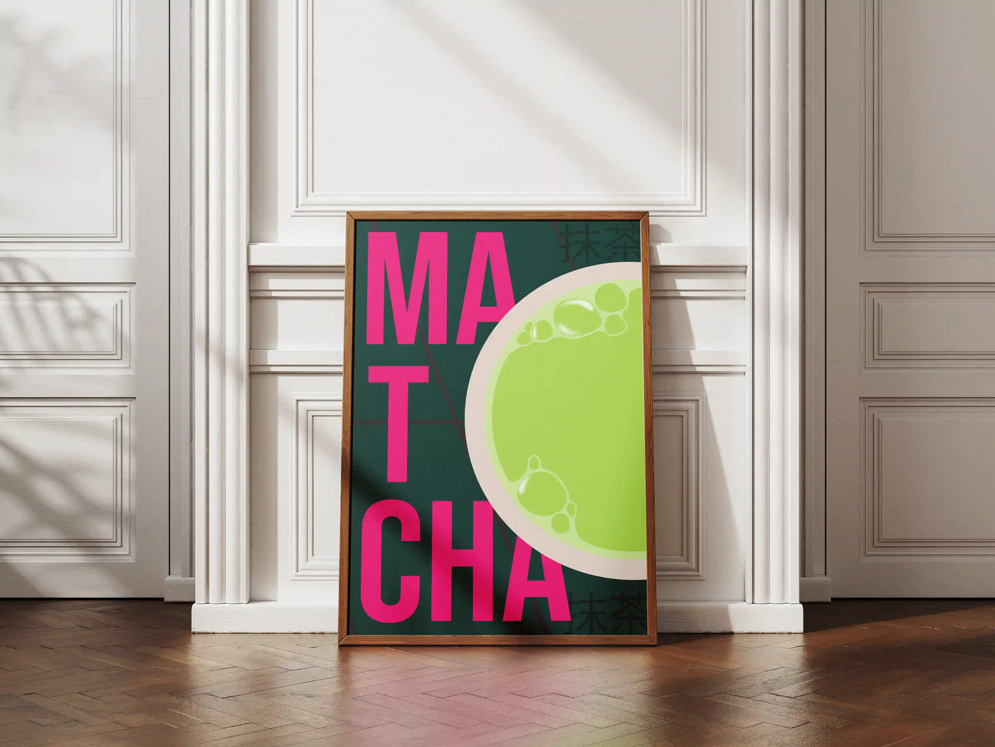 Plakat Napój Herbata Matcha Ciemna