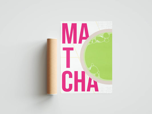 Plakat Napój Herbata Matcha