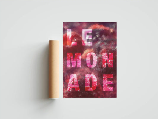 Plakat Napój Lemoniada Malina