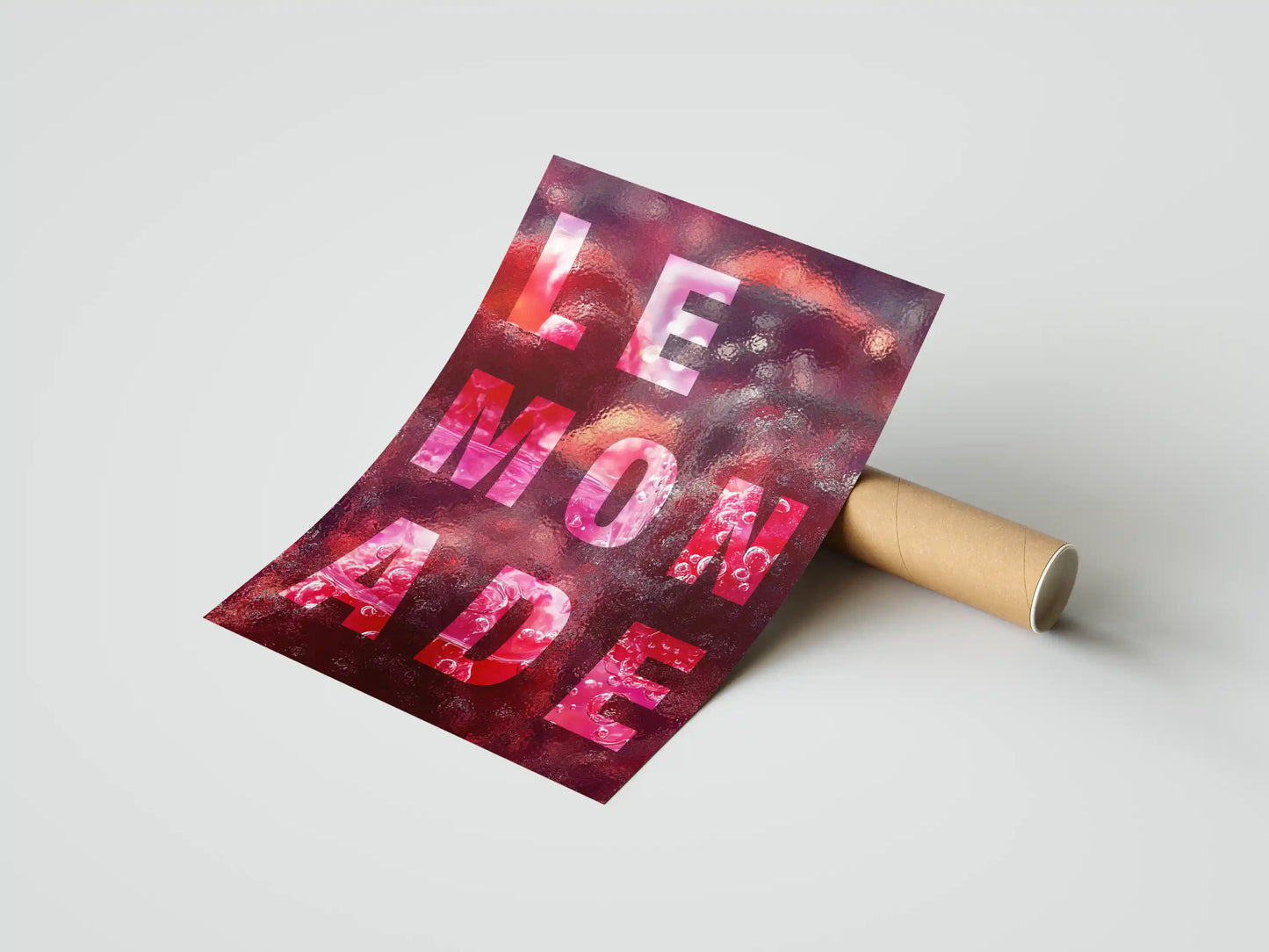 Plakat Napój Lemoniada Malina
