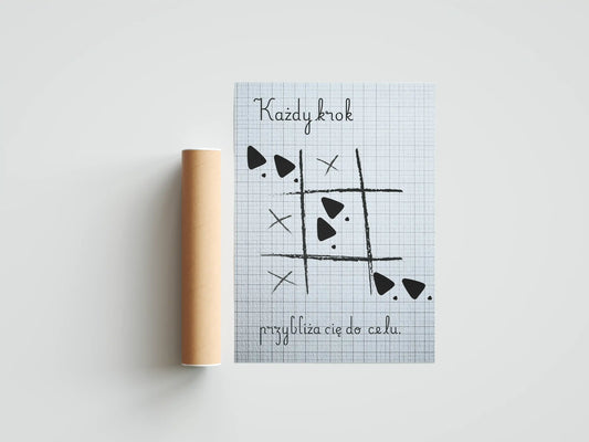 Plakat z napisami Krok Po Kroku