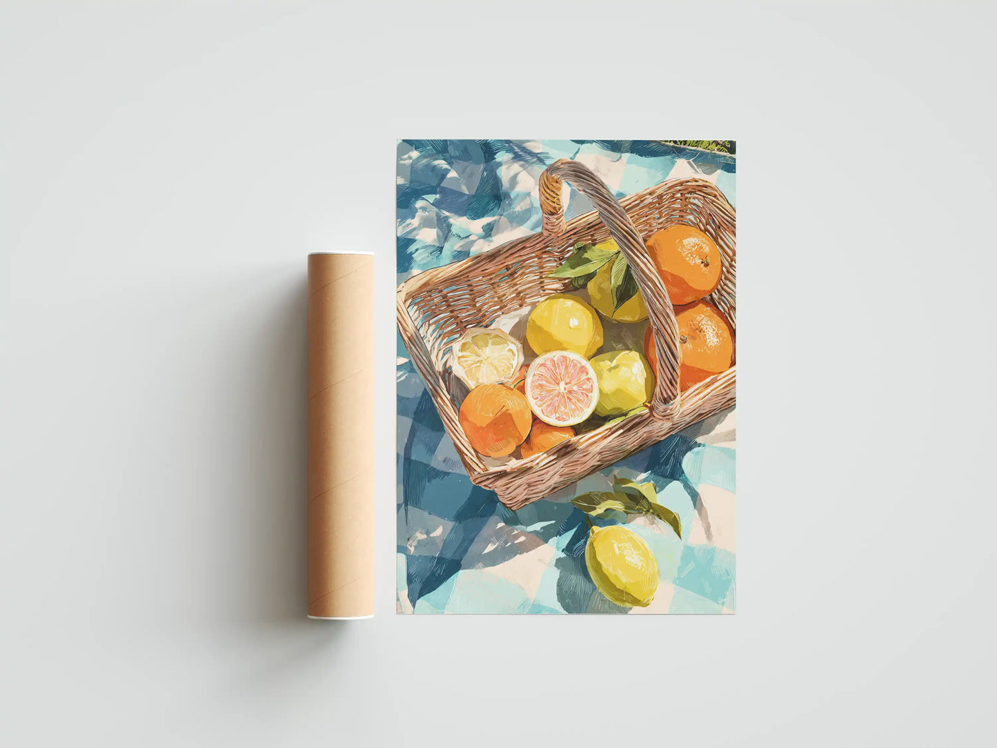 Plakat botaniczny cytrusy Citrus
