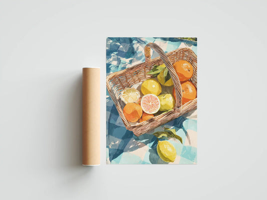 Plakat botaniczny cytrusy Citrus