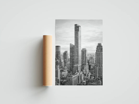 Plakat czarno-biały Vertical Silence