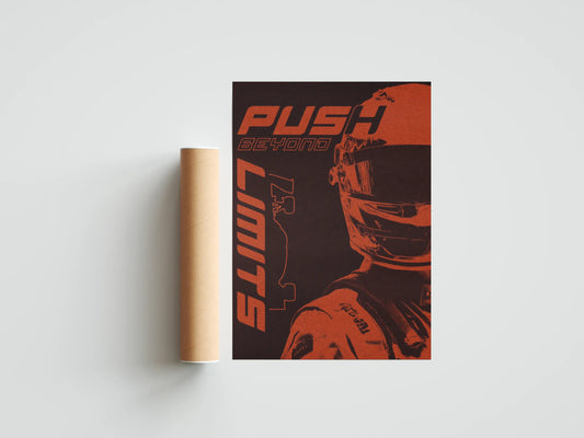 Plakat filmowy inspirowany filmem F1 Beyond Limits