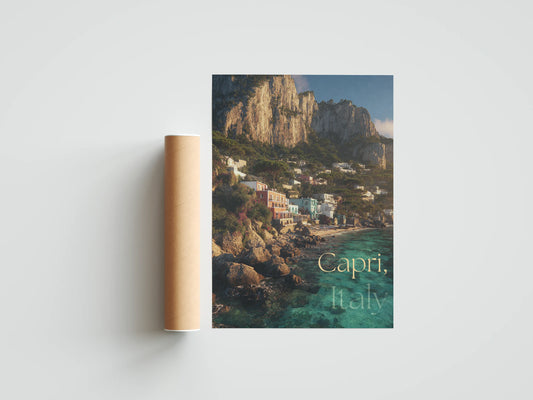 Plakat z krajobrazem Capri