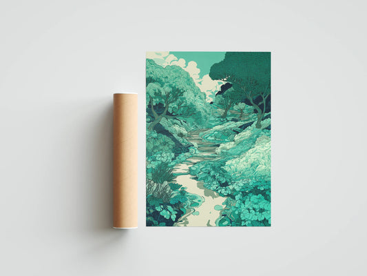 Plakat z krajobrazem Echoes of the Woodland