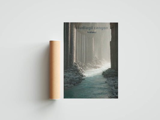 Plakat z krajobrazem Iceland