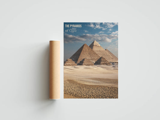 Plakat z krajobrazem Pyramids