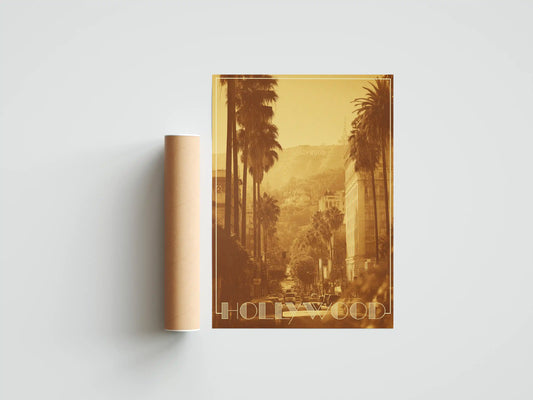 Plakat z krajobrazem Sunset Boulevard Dreams