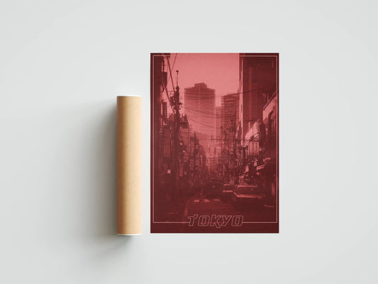 Plakat z krajobrazem Tokyo Pulse