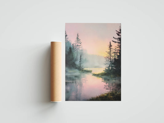 Plakat z krajobrazem Twilight Stillness