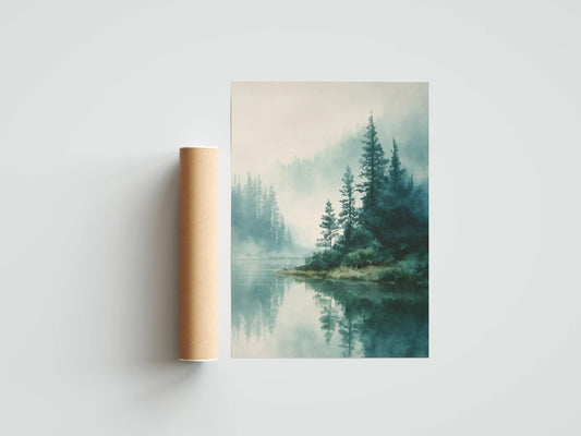 Plakat z krajobrazem Whispers of the Forest