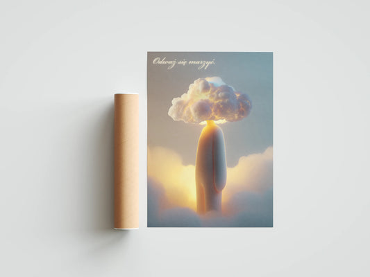 Plakat z napisami Marzenie