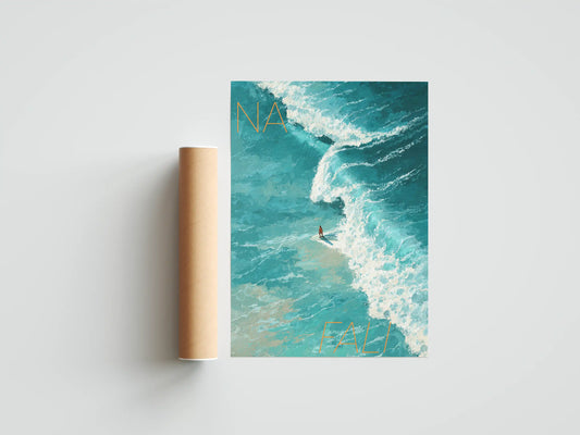 Plakat z napisami Na Fali