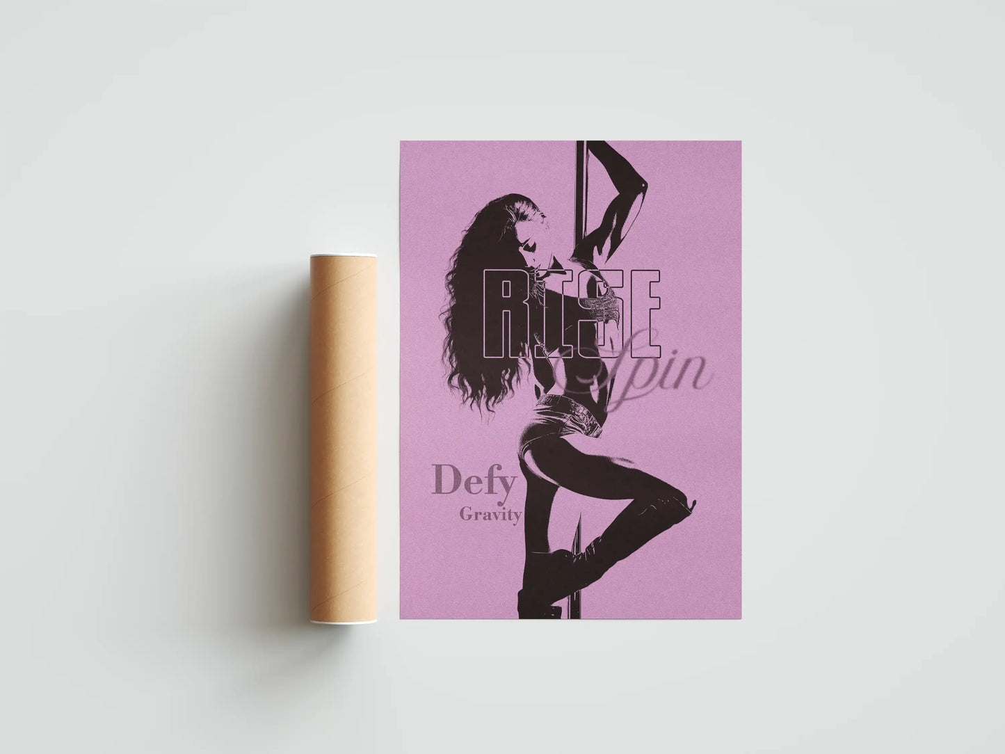 Plakat z pasją Pole Flow