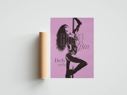 Plakat z pasją Pole Flow