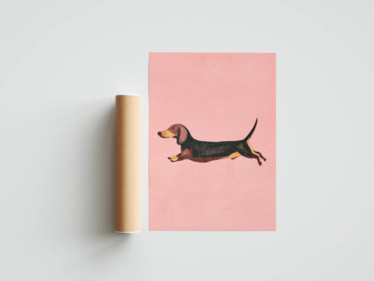 Plakat zwierzęcy Flying Sausage