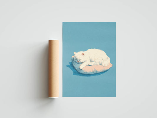 Plakat zwierzęcy Pillow Purrfection