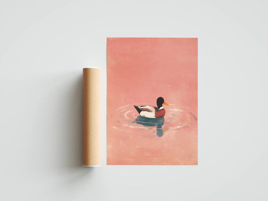 Plakat zwierzęcy Pink Lake Silence