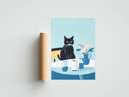 Plakat zwierzęcy Whiskers & Roses