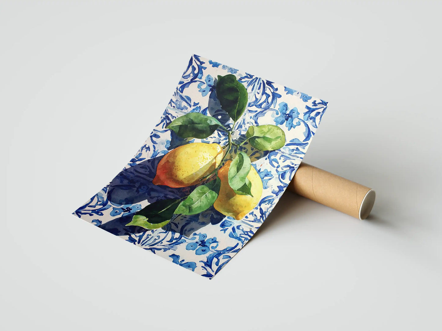 Plakat botaniczny cytryny Blue Lemons