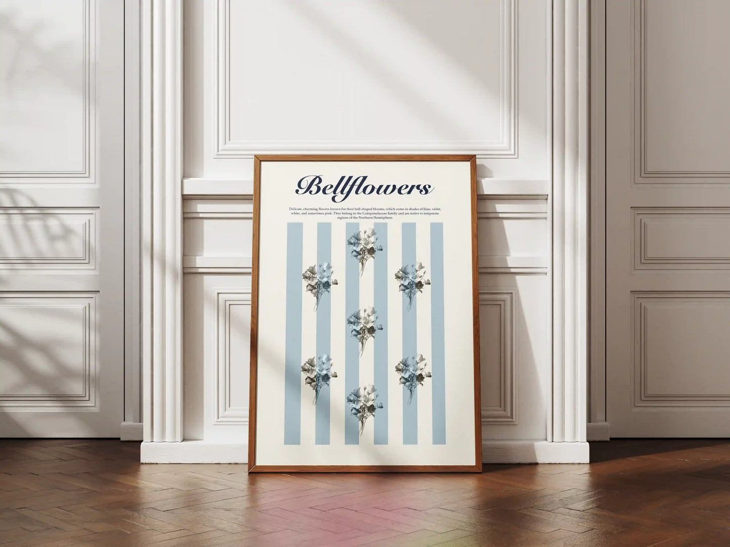 Plakat botaniczny dzwonki Bellflowers