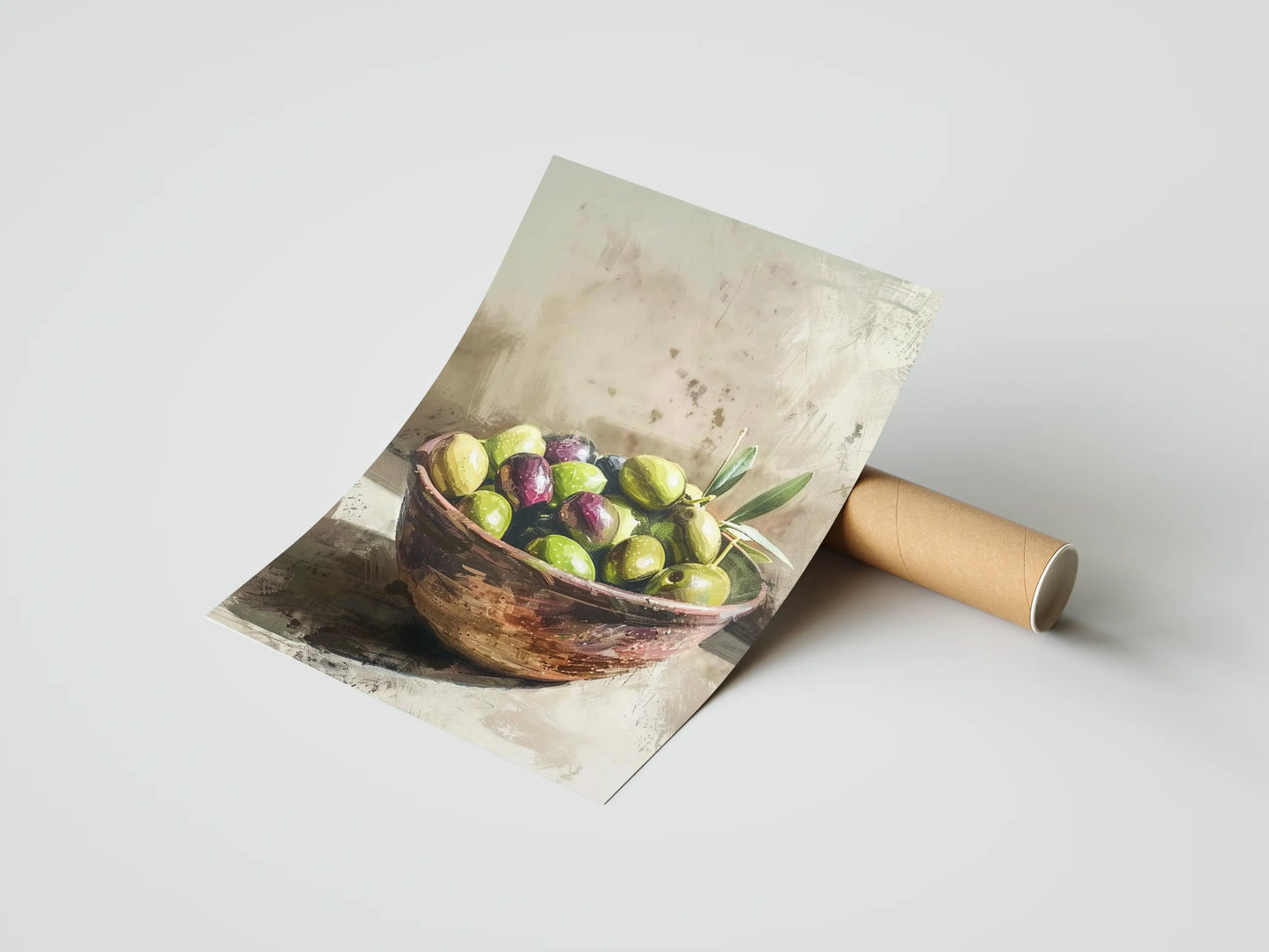 Plakat botaniczny oliwki Olives