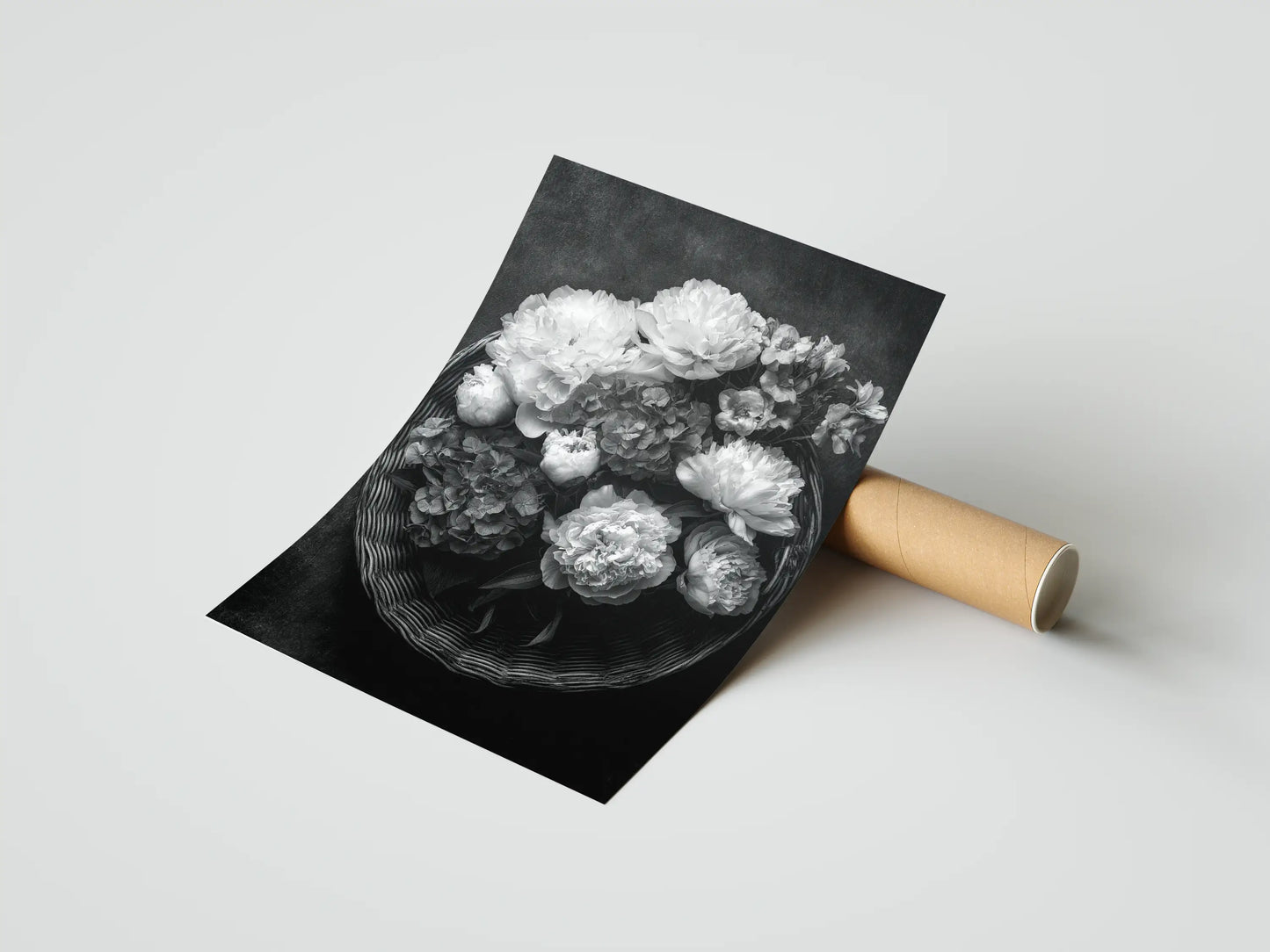 Plakat czarno-biały Silent Bouquet