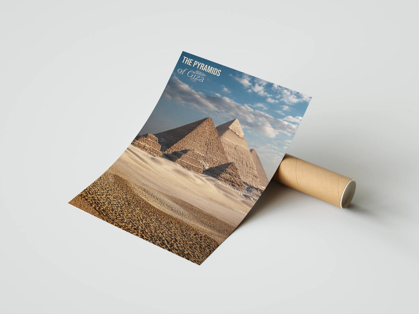 Plakat z krajobrazem Pyramids