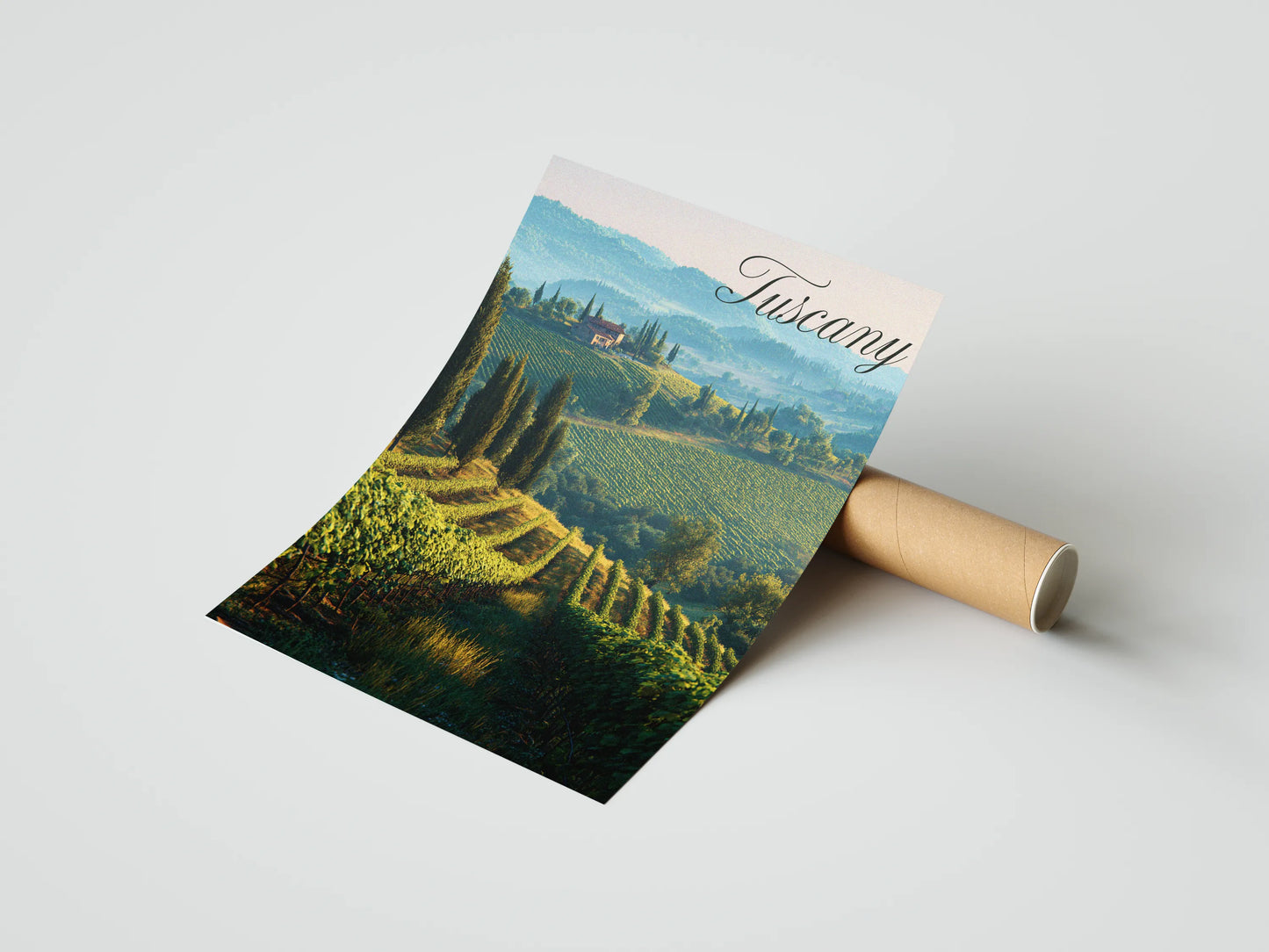 Plakat z krajobrazem Tuscany