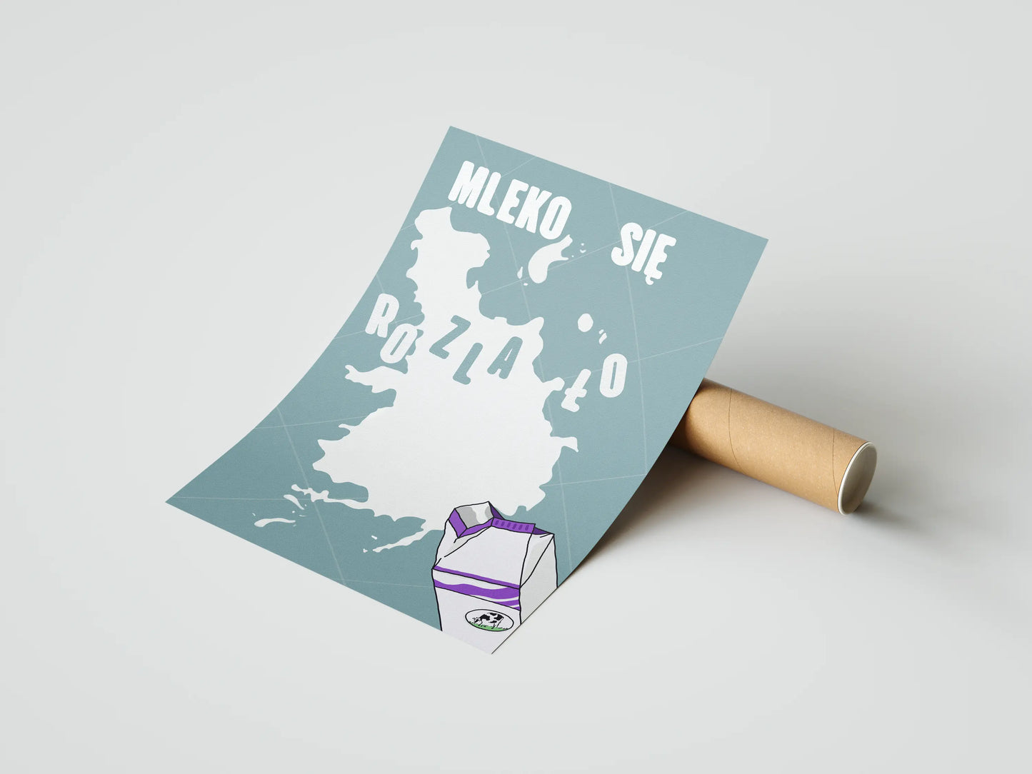 Plakat z napisami Mleko Się Rozlało