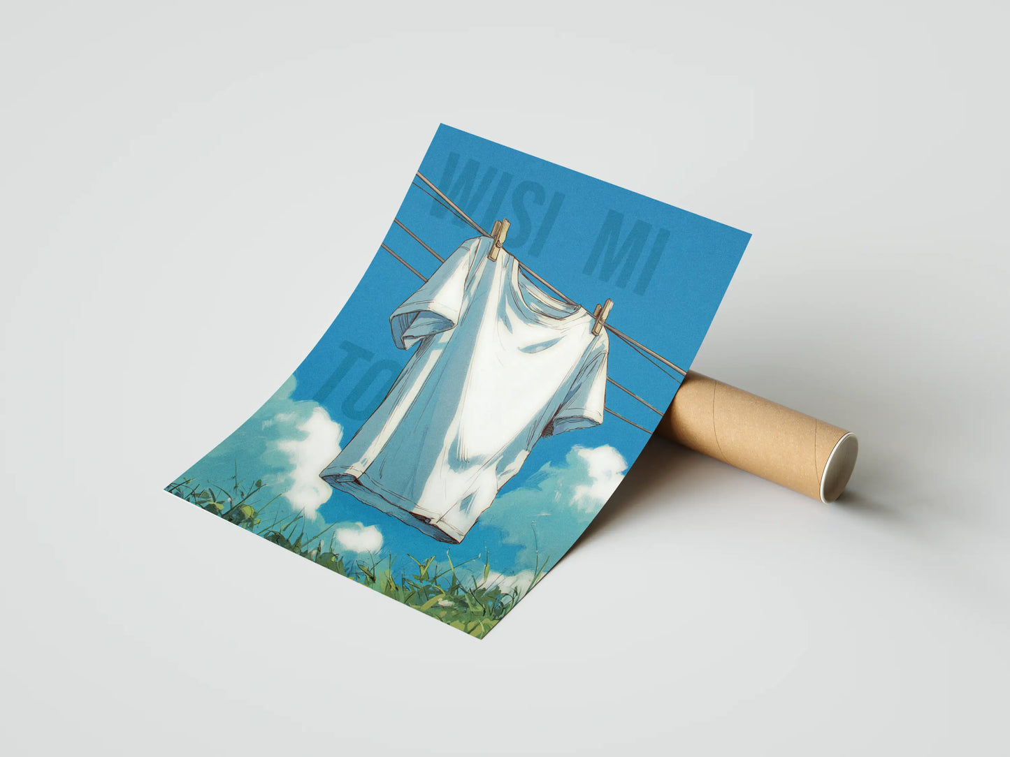 Plakat z napisami Wisi Mi To