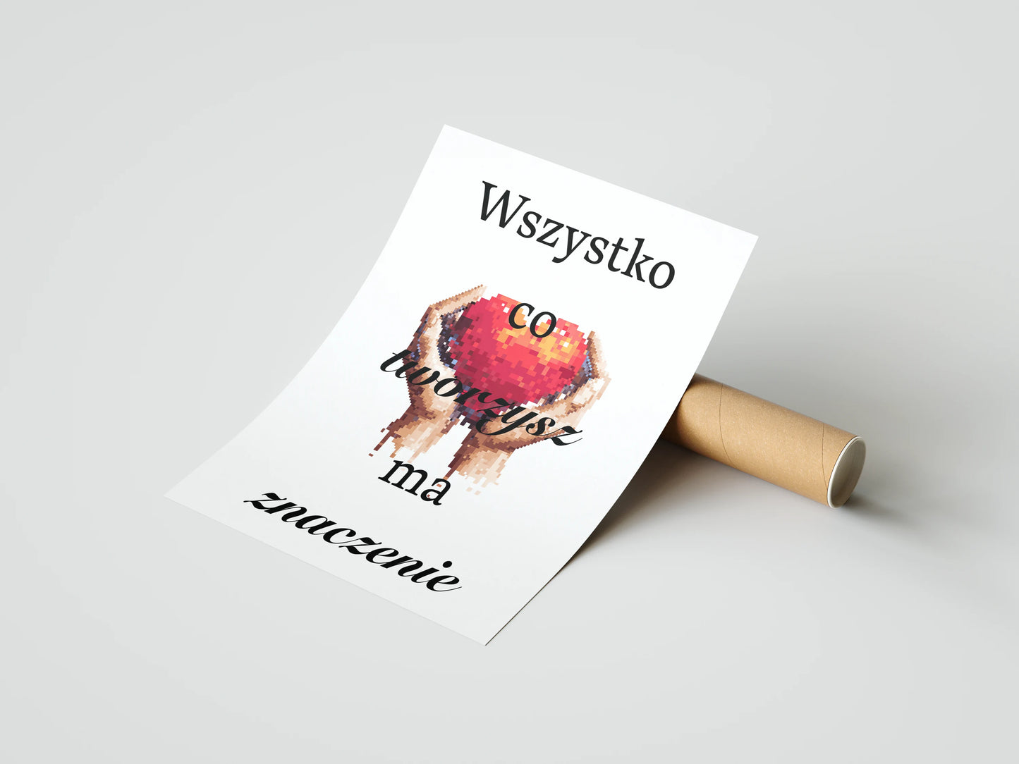 Plakat z napisami Znaczenie
