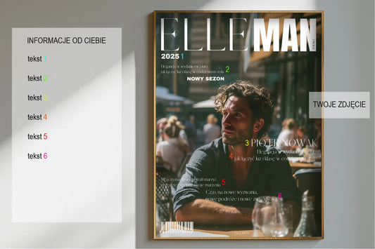 Plakat personalizowany inspirowany ElleMan 2025 - Styl, który inspiruje
