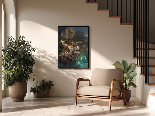 Plakat z krajobrazem Capri