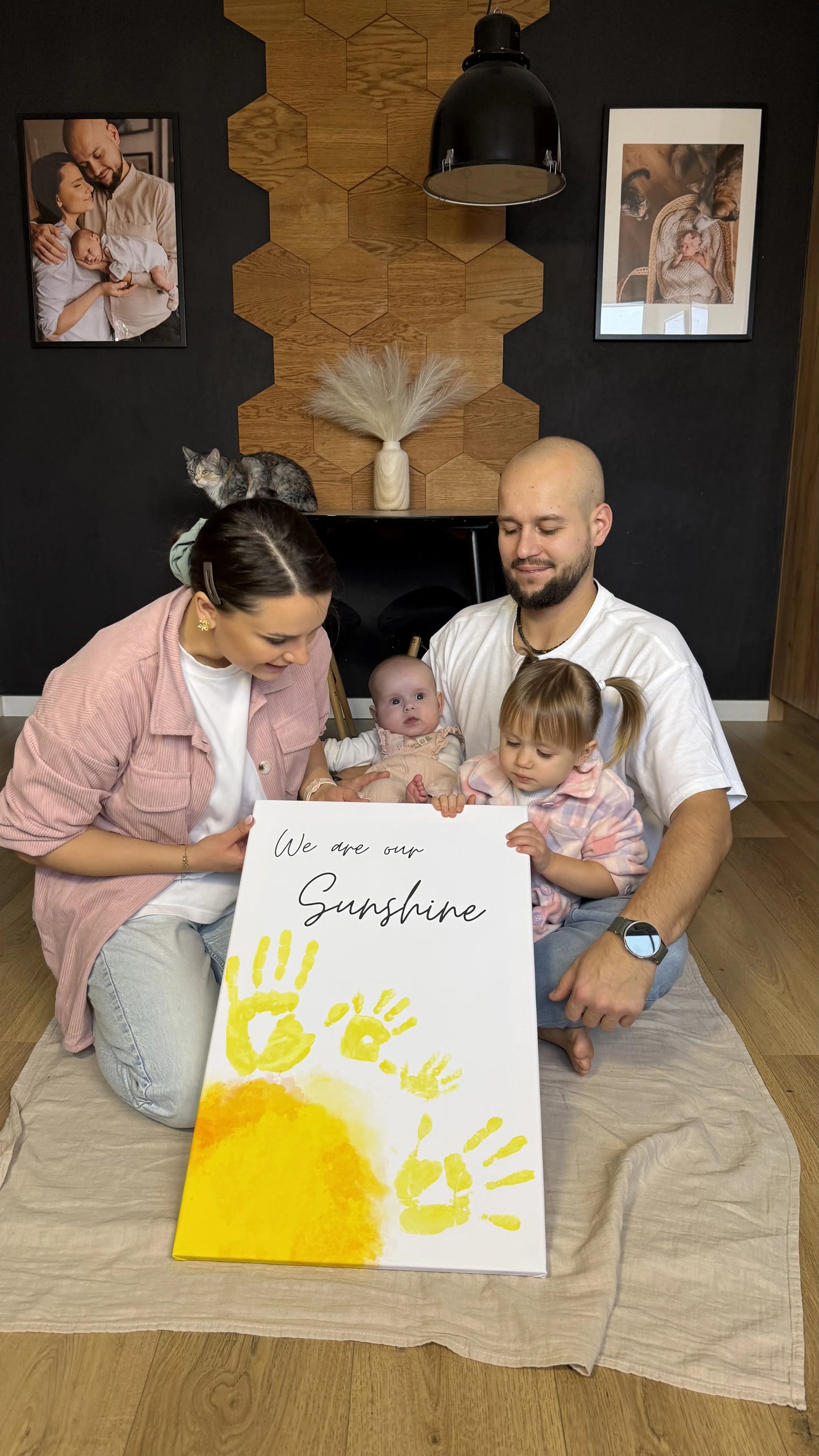 Obraz na płótnie — „We are our Sunshine” z zestawem do tworzenia wspomnień