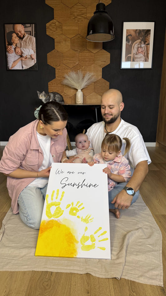 Obraz na płótnie — „We are our Sunshine” z zestawem do tworzenia wspomnień