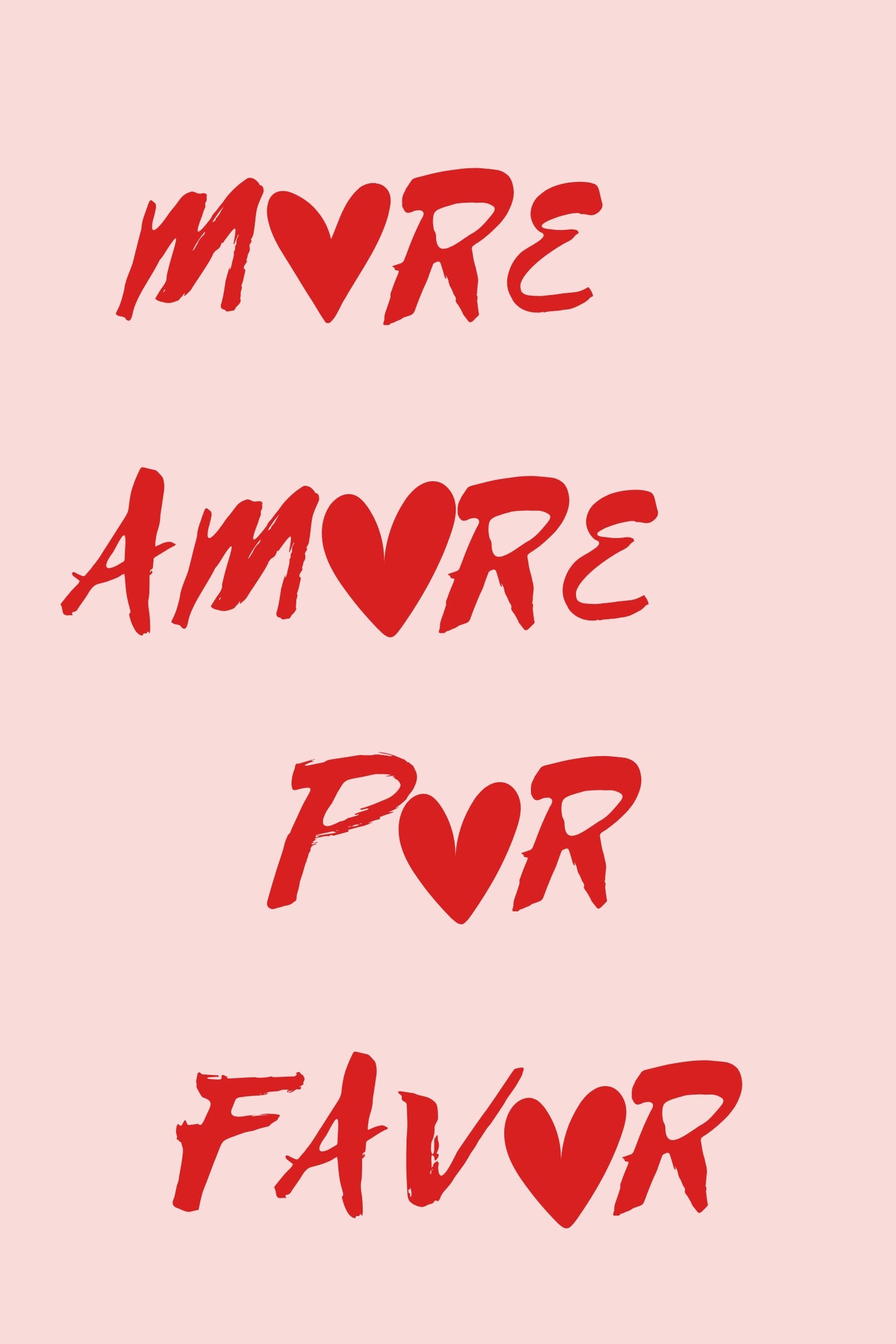 Obraz na płótnie More amore por favor
