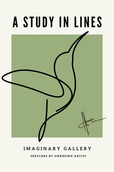 Obraz na płótnie One Line Art Koliber