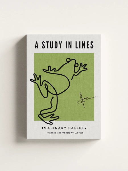 Obraz na płótnie One Line Art Żaba