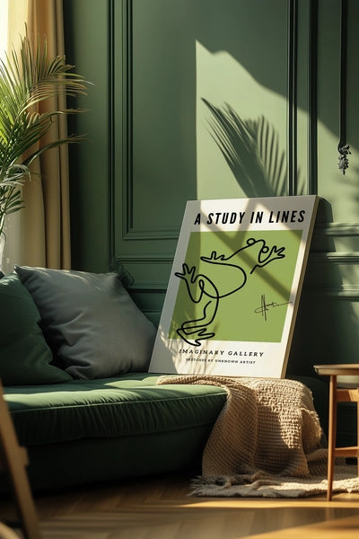 Obraz na płótnie One Line Art Żaba